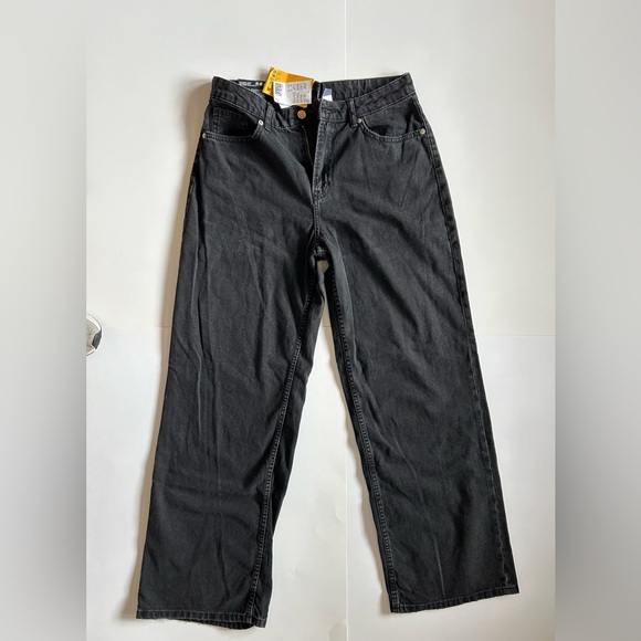 H & M 90s Baggy Jeans High Waist Black Size 8 - Picture 8 of 8